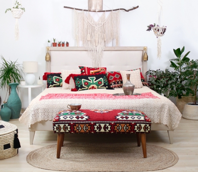 Vezir Kilim Bench Puf - Hitit