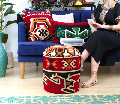 Bozok Kilim Puf - Girit