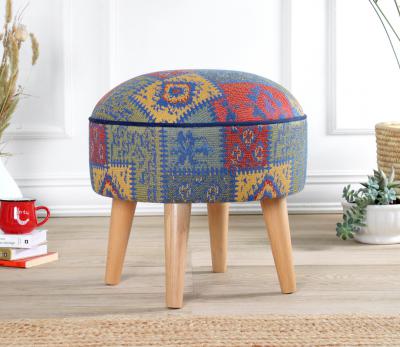 Rugrev Kilim Puf - Mavi